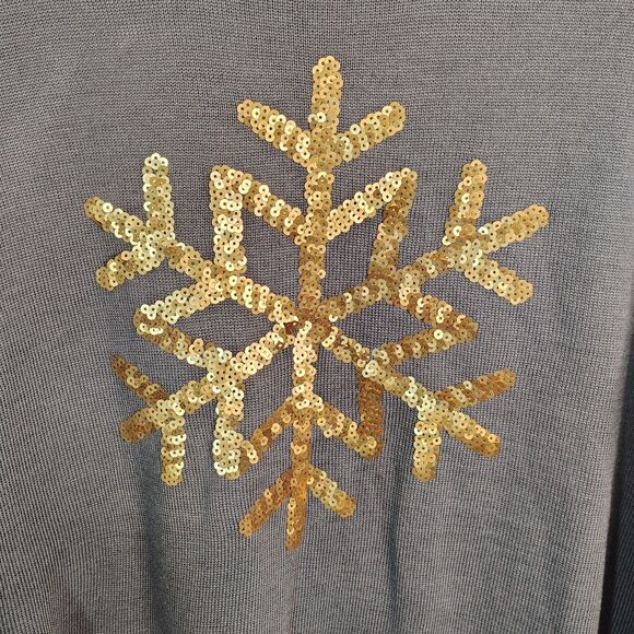 New! TIPSY ELVES Sequin Snowflake Sweater Dress XL Women's Long Sleeve Winter - Picture 2 of 7
